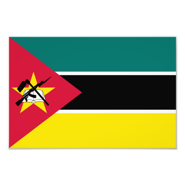 Impression Photo Drapeau du Mozambique (Devant)