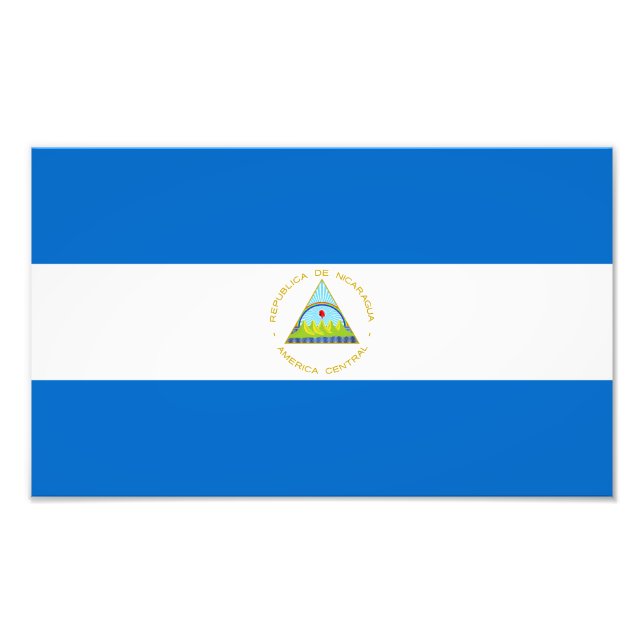Impression Photo Drapeau du Nicaragua (Devant)