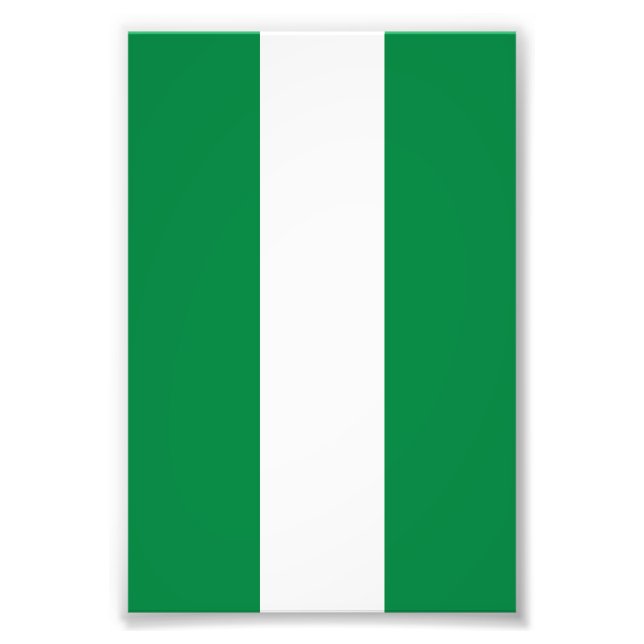 Impression Photo Drapeau du Nigeria (Devant)