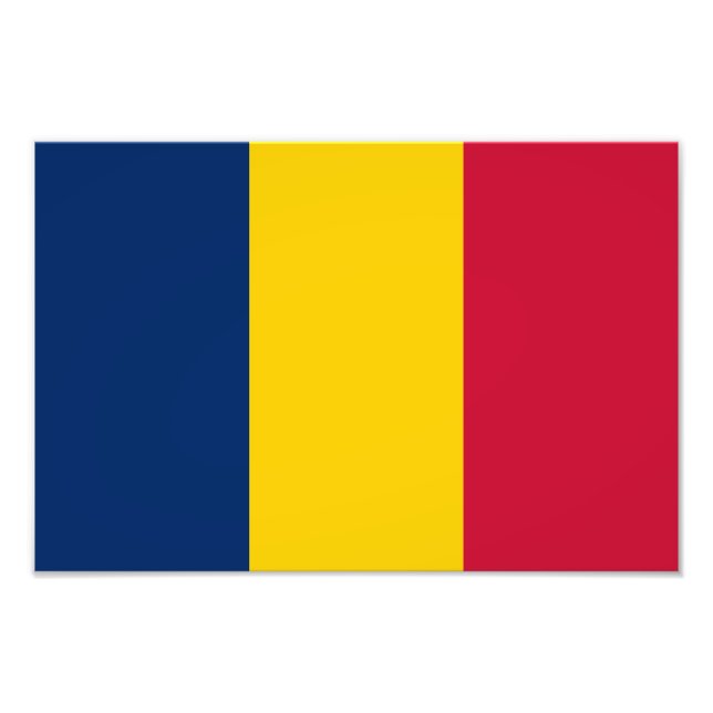 Impression Photo Drapeau du Tchad (Devant)