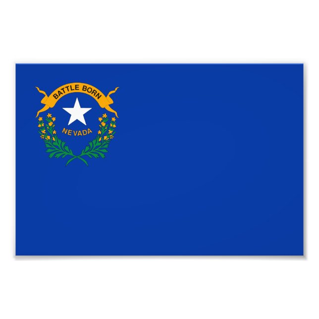 Impression Photo Drapeau national du Nevada (Devant)