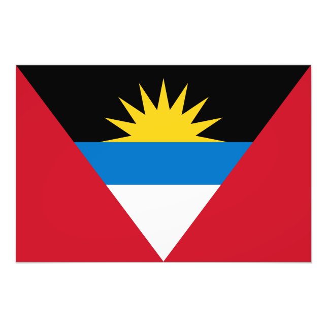 Impression Photo Drapeau patriotique d'Antigua-et-Barbuda (Devant)