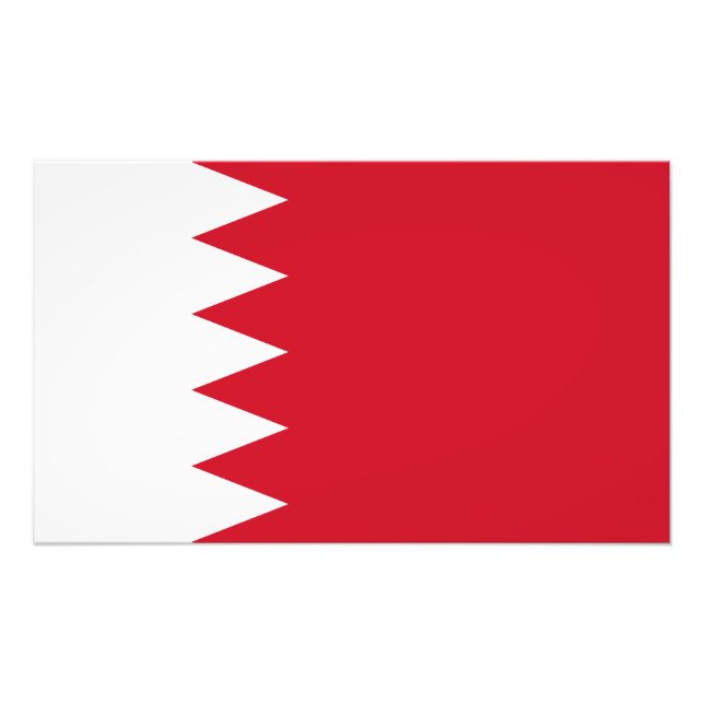Impression Photo Drapeau patriotique de Bahreïn (Devant)