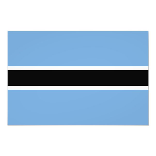 Impression Photo Drapeau patriotique du Botswana (Devant)