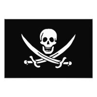 Drapeau pirate crâne épées croisées
