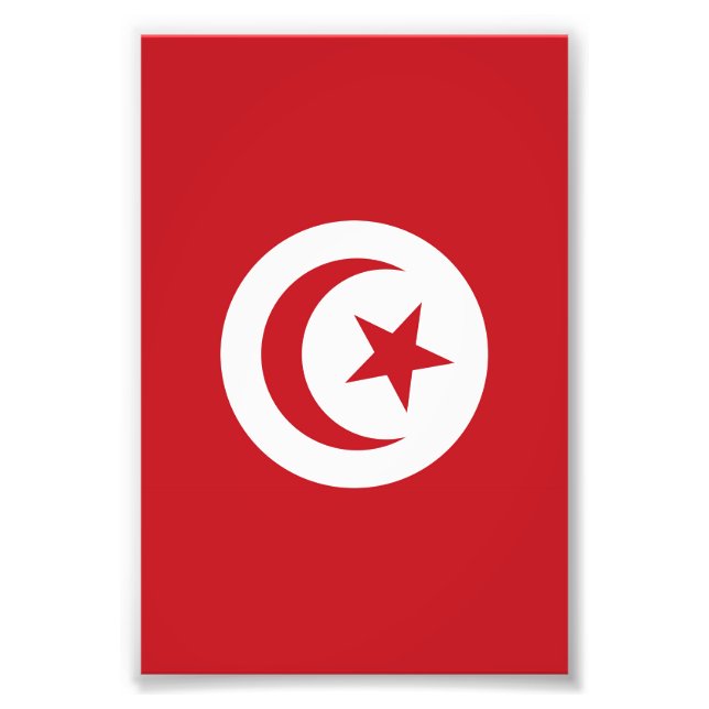 Impression Photo Drapeau tunisien (Devant)