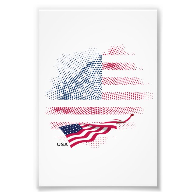 Impression Photo Drapeau USA (Devant)