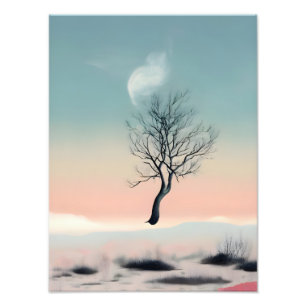 Impression Photo Dreamy Escape : Arbre flottant avec plume
