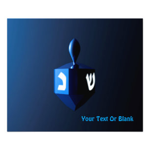 Impression Photo Dreidel bleu brillant