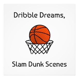 Impression Photo Dribble Dreams, Slam Dunk Scenes Basketball