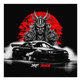 Impression Photo Drift Demon Samurai JDM Car Drifting Phonk