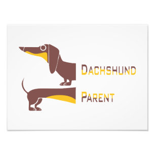 Impression Photo Drôle mignon dachshund pour parent chien long