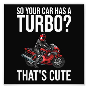 Impression Photo Drôle Moto Vélo Sportbike Cadeau Hommes Femmes Mot