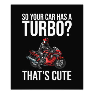 Impression Photo Drôle Moto Vélo Sportbike Cadeau Hommes Femmes Mot