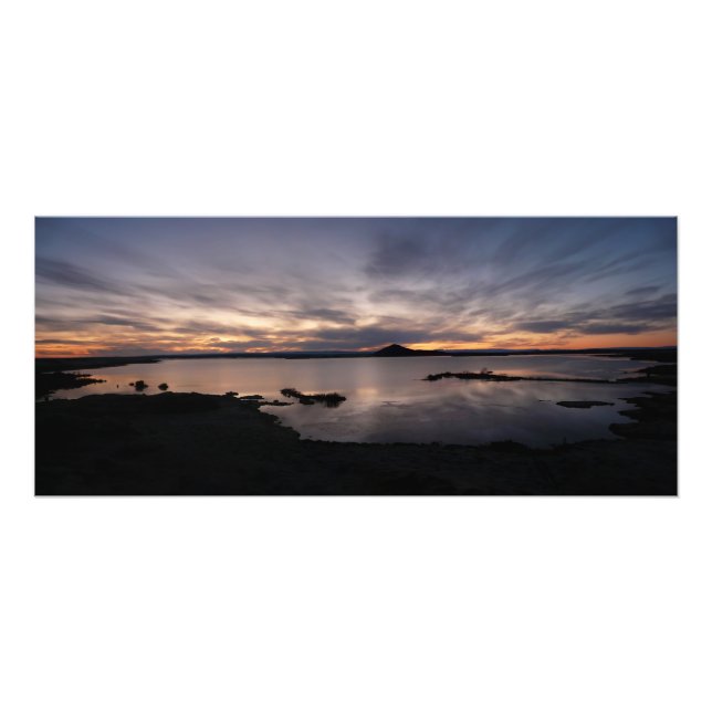 Impression photo du coucher de soleil du lac Myvat (Devant)