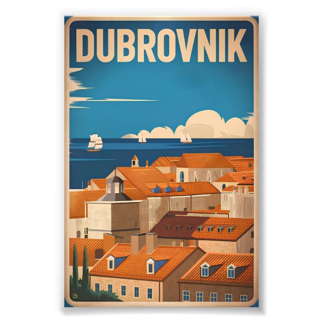 Impression Photo Dubrovnik vintage (Devant)
