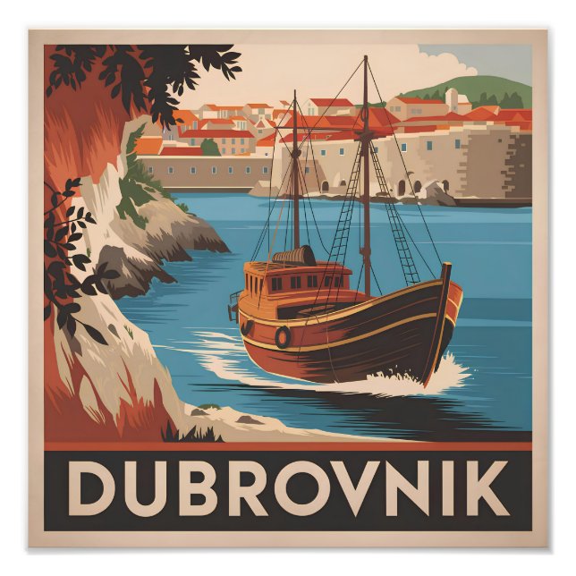 Impression Photo Dubrovnik vintage (Devant)