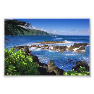 Impression photo d'une scène d'océan tropical