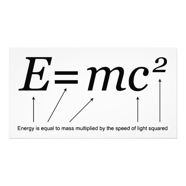 Impression Photo E=MC2 Théorie de la relativité d'Einstein (Devant)