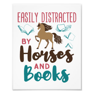 Impression Photo Easily Distracted by Horses and Books