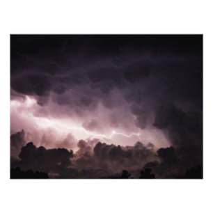 Impression Photo Éclair dans les nuages 24" x 18"