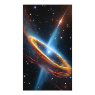 Impression Photo Éclat d'énergie dynamique de quasar