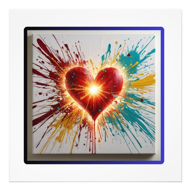 Impression Photo Éclatement du coeur : Explosion de l'amour (Devant)