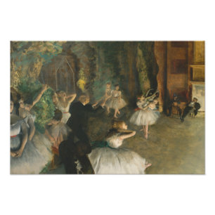 Impression Photo Edgar Degas - La répétition du ballet sur scène