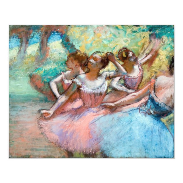 Impression Photo Edgar Degas - Quatre Ballerinas sur scène (Devant)
