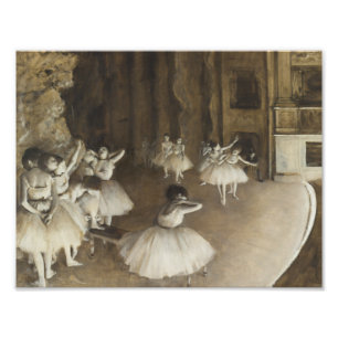 Impression Photo Edgar Degas - Répétition de ballet sur scène
