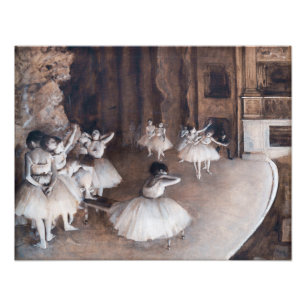 Impression Photo Edgar Degas - Répétition de ballet sur scène