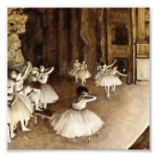 Impression Photo Edgar Degas - Répétition De Ballet Sur scène