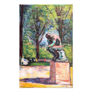 Impression Photo Edvard Munch - Le penseur de Rodin