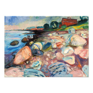 Impression Photo Edvard Munch - Rive avec Maison Rouge