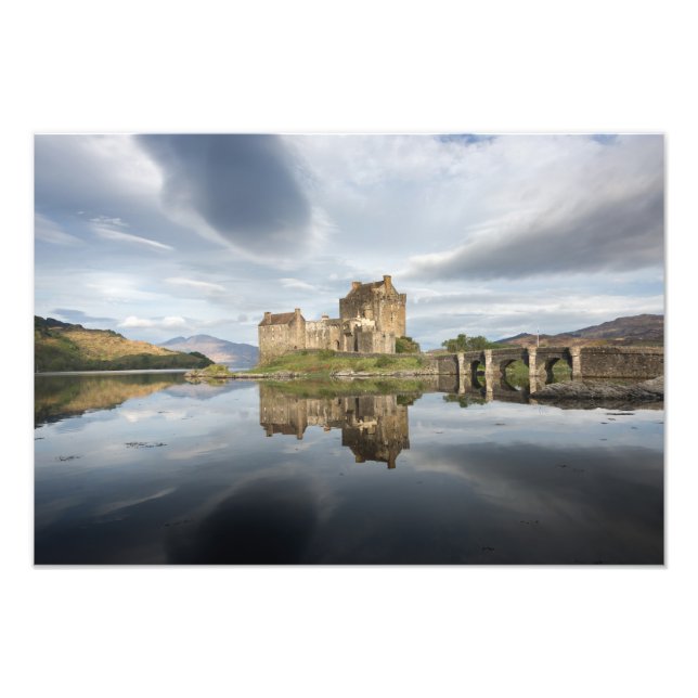 Impression Photo Eilean Donan Castle avec réflexion en Ecosse (Devant)