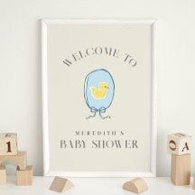 Élégant Baby shower en caoutchouc Ducky