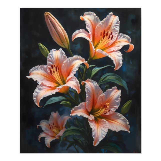 Impression Photo Elegant Lily Flower Art – Premium Prints & Unique  (Devant)