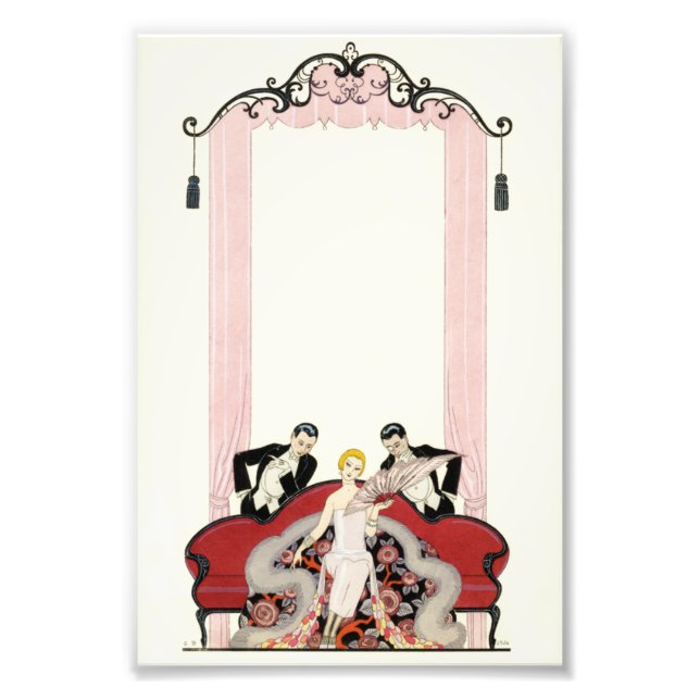 Impression Photo Elégante dame à Paris Art Déco (Devant)