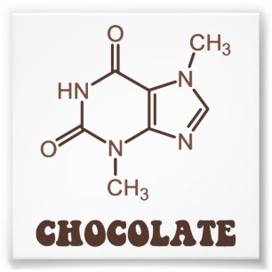 Impression Photo Élément Chocolat Scientifique Théobromine Molécule