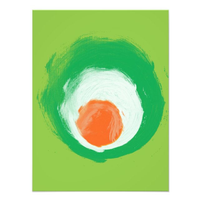 Impression Photo Eléments orange blanc vert (Devant)