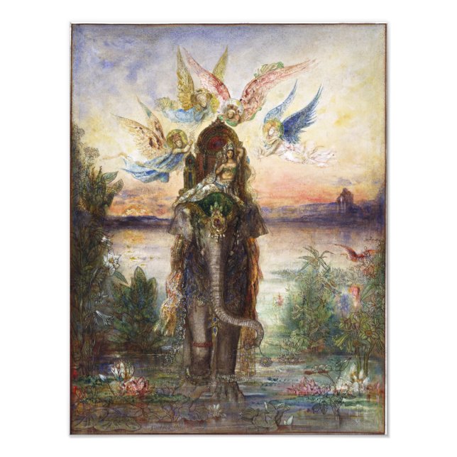 Impression Photo Eléphant sacré par Gustave Moreau (Devant)