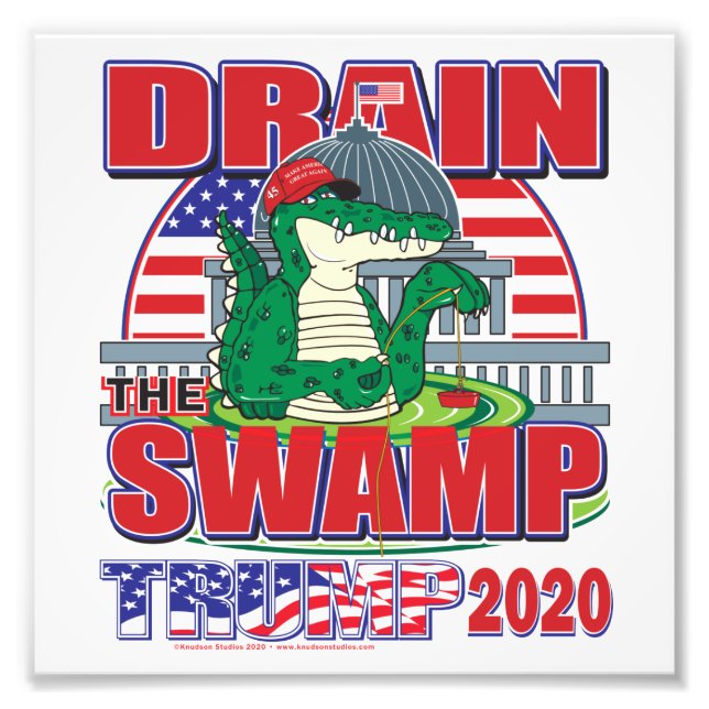 Impression Photo Éliminer le marais Trump 2020 (Devant)