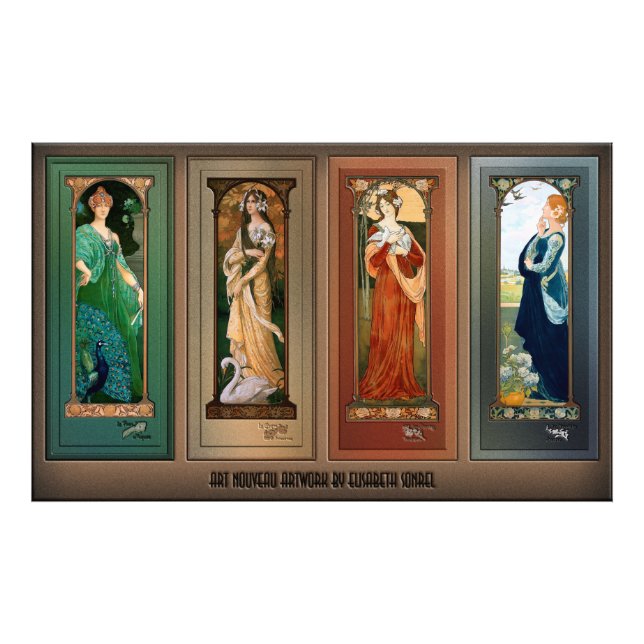 Impression Photo Élisabeth Sonrel Art Nouveau Maiden Bird Series (Devant)