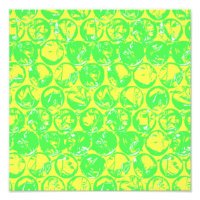 Emballage de bulle pop art vert et jaune