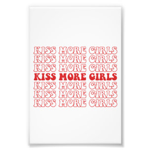 Impression Photo Embrassez plus de filles Lesbienne Bisexuelle Mois