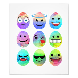 Impression Photo Emojis drôle, oeufs de Pâques Emoji, oeuf