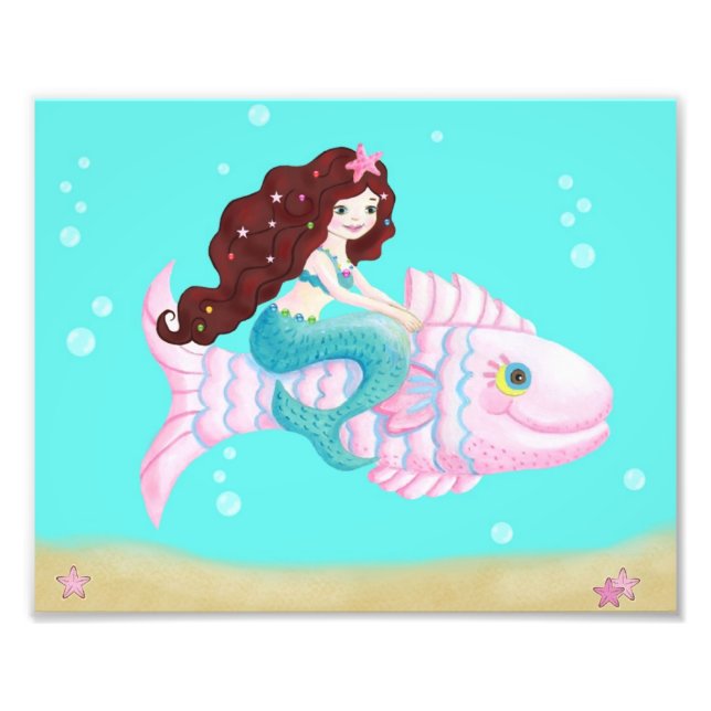 Impression Photo Empreinte d'art Mermaid pour enfants (Devant)