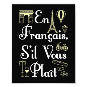 Impression Photo En Francais S'il vous Plait Enseignant Français