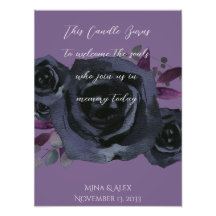 En Mémoire Aquarelle Noir Rose Moderne Goth