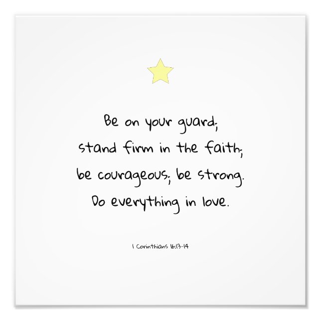 Impression Photo Encouragement Motivationnel Foi Bible Citation Pos (Devant)